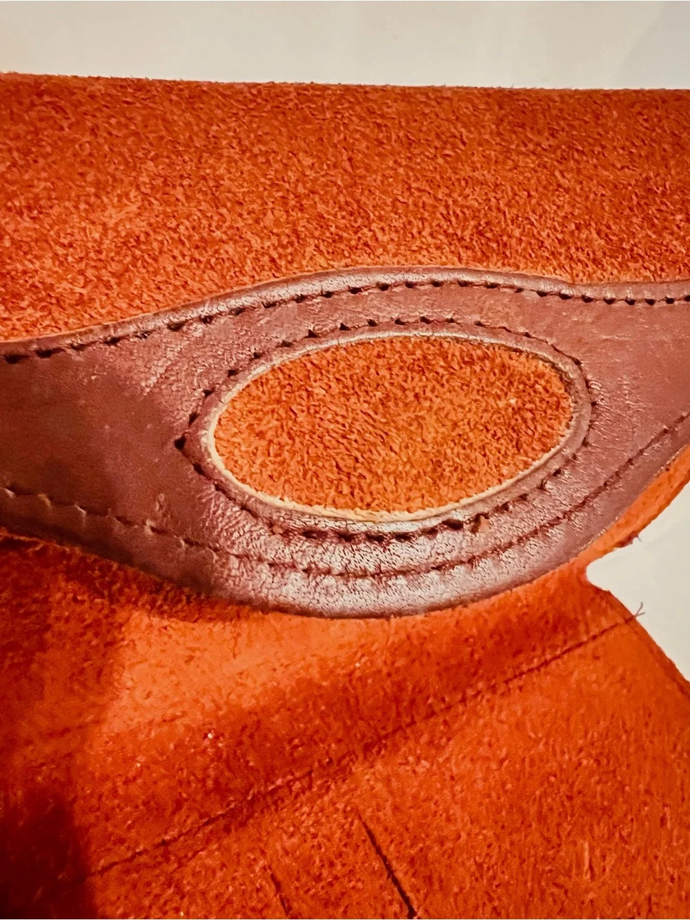 Vintage Suede Leather Envelope Clutch/Check Book-Coin Zip Comp.-CC Holders-Haiti
